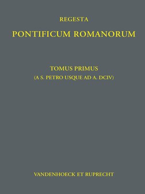 cover image of Regesta Pontificum Romanorum
